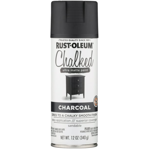 Charcoal Rust Oleum Chalked Ultra Matte Spray Paint 12 Oz Com - Rustoleum Chalk Paint Colors Spray