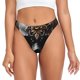 thumbnail image 1 of Balery Gold Pattern Black Skull Tangas de Algodón para Mujer con Estampado – Ropa Interior Sexy, Transpirable, G-string-X-Small, 1 of 6
