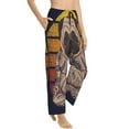 thumbnail image 3 of Kdxio Women's Comfy Stretch Pug dog YogaPrint Drawstring Pajama Pants-Small, 3 of 9