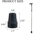 thumbnail image 7 of Crutch Tips, 1Inch Heavy Duty Non-Slip Rubber Cane Replacement Foot Caps, Pads, 6 PCS, 7 of 7