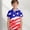 czb# White358, variant on Wuxian Children Girls Independence Day Shirts Star Striped Patriotic Graphic T Shirt Short Sleeve Tee Casual Polo Collar Button Comfortable Top Summer Fourth Of July Blouse,White,3-4 Years