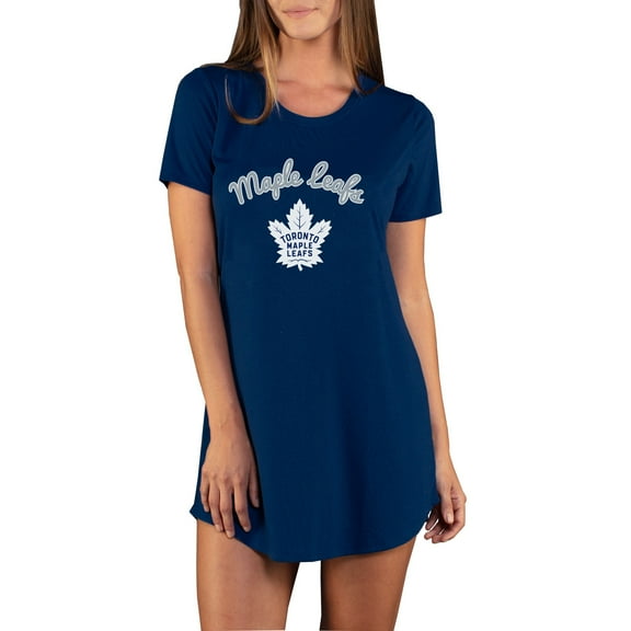 Women's Concepts Sport Navy Toronto Maple Leafs Marathon Knit Nightshirt