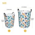 thumbnail image 3 of Susaid Block Dinosaur Print Waterproof Oxford Cloth Storage Circular Laundry Hamper BasketCapacity for Home-, 3 of 6