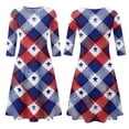 thumbnail image 5 of BOMYJESK Womens Maxi Dress 250th Anniversary USA Flag Floral A-Line Dress Independence Day Art Print 4th Of July 2026 Summer Dresses Casual Party Apparel Navy 3XL, 5 of 6