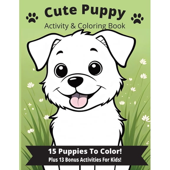 Cute Puppy Activity and Coloring Book, (Paperback)