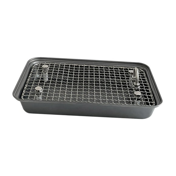 Inodoro para jaula de animales pequeños, inodoro para arena, bacinilla, fácil de limpiar con rejilla, inodoro para mascotas Gris