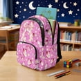thumbnail image 4 of Xixirimido Butterfly Bows Daisy Pink Print 17" Kids Backpack for Boys & Girls Large School Bags with Multi Pockets Elementary Middle High School Student Bookbag, 4 of 8