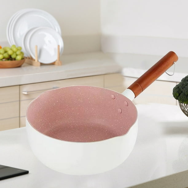 Olla plana de nieve Olla de cocina doméstica de estilo japonés, sartén antiadherente para Ramen/Tempura/leche