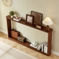 thumbnail image 2 of CQSXDA Versatile Black Wooden Console Sofa Table 70.1" Long With Corrugated Texture for Entryway and Narrow Spaces，Walnut, 2 of 10