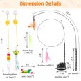 thumbnail image 3 of Juguetes interactivos con plumas Cat Wand Toy Depets, 15 unidades, 3 of 7