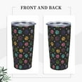 thumbnail image 2 of Dog Paw Tumbler 20oz Colorful Stainless Steel Insulated Tumblers with Lid and Straw Dog Travel Coffee Mug Tea Wine Cups Water Bottle Gifts for Women Dog Lover, 2 of 6
