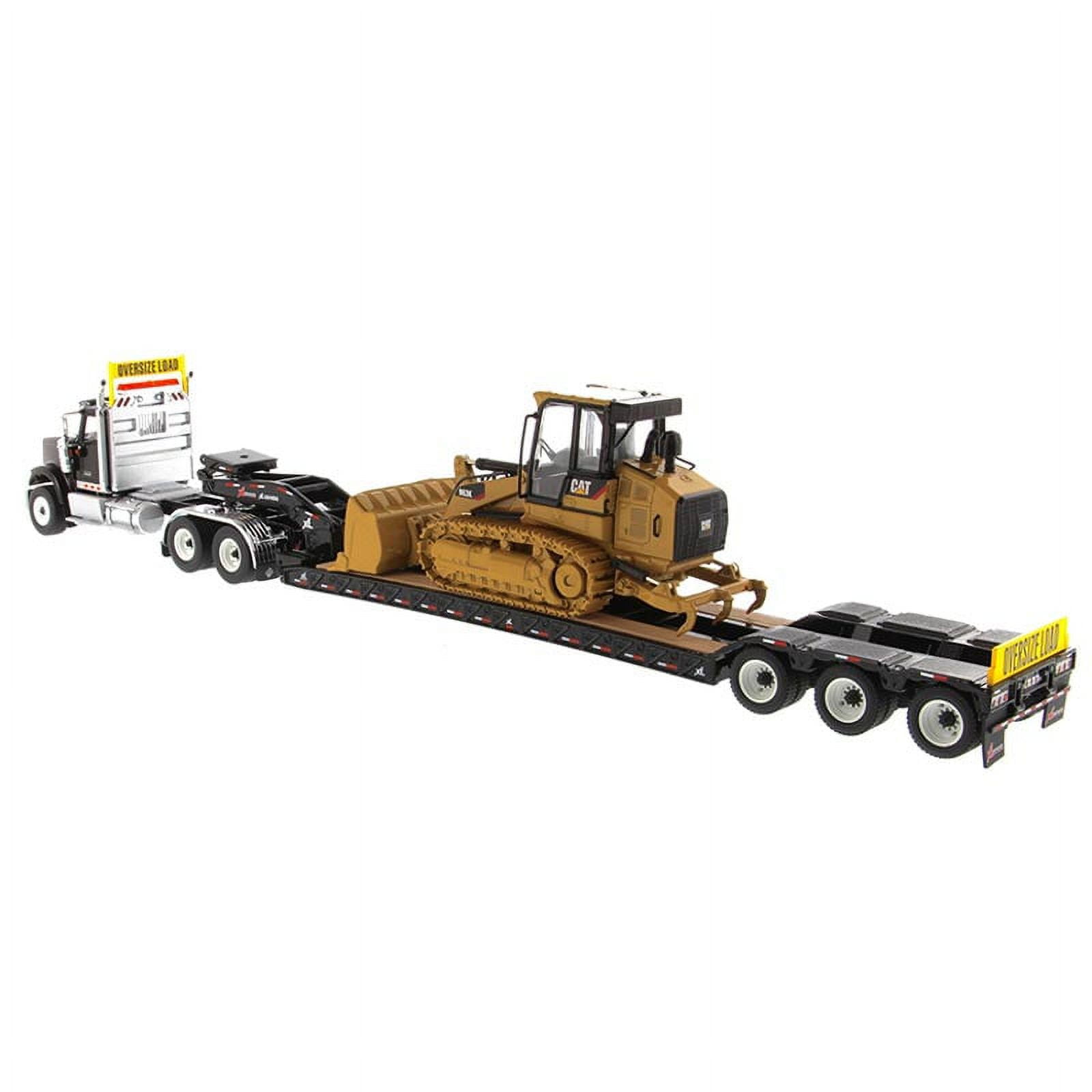 International HX520 Tandem Tractor Black w/ XL 120 Lowboy Trailer