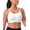 White, variant on SHARICCA Strappy Sports Bras for Women - Padded Yoga Gym Bra Low Impact Womens Workout Tops