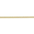 thumbnail image 4 of Auriga 10k Yellow Gold 2.2mm Flat Beveled Curb Chain Necklace 24inch for Women, 4 of 6