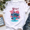 thumbnail image 1 of Kawaii Disney Lilo Stitch T Shirt Women Summer Tops Cartoon Stitch Heart Graphic Tees Cute Disney Anime T-shirt Female TshirtXL Gao Jinjia LED, 1 of 2