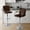 Brown, variant on Unikome Bar Stools Set of 2, Adjustable Swivel Bar Chairs with Padded Armrests & Ergonomic Backrest, 350lb Capacity PU Leather Counter Height Stools for Kitchen Island, Pub and Dining Room, Black
