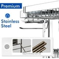 thumbnail image 4 of Over The Sink Dish Drying Rack, 2 Tier Over Sink Dish Drying Rack Width Adjustable(25.6-37.6in), Durable Stainless Steel Dish Rack Over Sink Organizer, Space Saving Kitchen Sink Drying Rack, 4 of 9