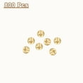 thumbnail image 3 of Uxcell 800Pack Round Crimp Beads, 2.5mm Brass Spacer Loose Beads Metal Clamp Ends Tiny Stoppers Bead for Bracelet Jewelry Making Craft DIY, Light Gold, 3 of 4