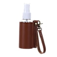 thumbnail image 1 of Botella vacía con funda de cuero PU Colcomx portabotellas de contenedores de mosquetón Marron, 1 of 8