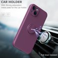thumbnail image 4 of SaniMore Case for iPhone 14 6.1" 2022, Shockproof TPU Backplane & Hidden 360 Degree Rotating Kickstand Magnetic Car Mount Shock Absorption Anti-slip Anti-fall Full-protective Shell, Mint, 4 of 8