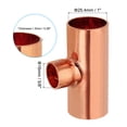 thumbnail image 2 of Unique Bargains 1" x 5/8" x 1" ID Reducing Tee Copper Fitting, 1pcs Copper Pipe Tube Connector Adapter Reducer, 2 of 5