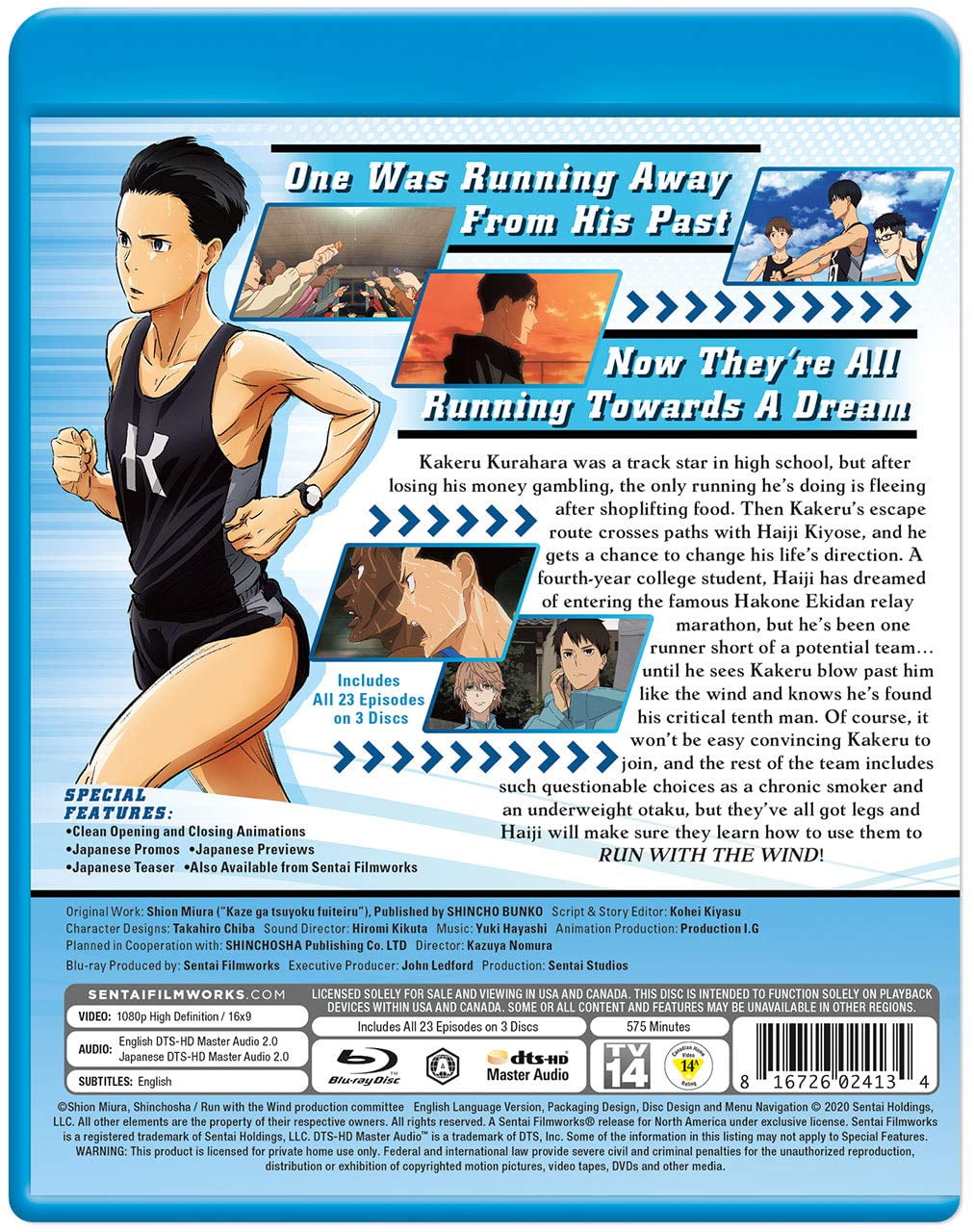 Free Shipping! Run With The Wind (Blu-ray), Sentai, Anime