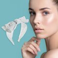 thumbnail image 2 of Unique Bargains 1 Pc Exquisite Pearl Rose Jacquard Bow Headband Light Gray, 2 of 6