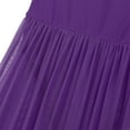 thumbnail image 7 of ZDHoor Girls Mock-Neck Lyrical Dance Dress Cutout Back Leotard Sheer Mesh Skirt Dancing Costumes Purple 12, 7 of 7