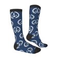 thumbnail image 3 of Haiem Navy Nautical Socks, Funny Novelty Crazy Design Cotton Socks Sports Socks Knee High Socks For Men, Women,1Pairs - Gift For Working Friends, 3 of 8