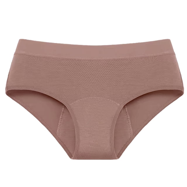 Culotte Bikini Mi-Haute en Fibre de Bambou Anti-Fuites pour Règles et Vessie Légère