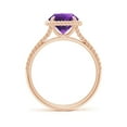 thumbnail image 4 of ANGARA Natural 1.7 Ct. Amethyst Solitaire Ring in 14K Rose Gold for Women (Ring Size: 3), 4 of 10