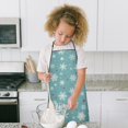 thumbnail image 4 of Blue Christmas Snowflake and Star Pattern Kids Aprons for Girls and Boys,Adjustable Neck Strap Toddler Aprons for Kids Cooking Baking, 4 of 7