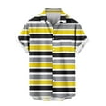 thumbnail image 5 of Ashirexll Button up Shirt Men, Big and Tall Shirts for Men, Summer Casual Shirts Fashion Turndown Collar Striped Short Sleeve Button Shirts Plus Size, 5 of 6