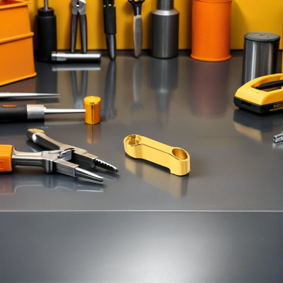 BESTYASH 1Pair Quick Install Motorcycle Mirror Mount Extension Aluminum Alloy Golden Rearview Bracket