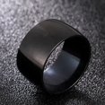 thumbnail image 2 of MANGOSKY-Anillo de titanio negro de 12mm de ancho para hombre y mujer, personalizado, grabado, 2 of 4