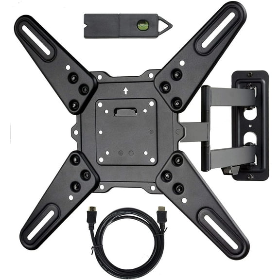 VideoSecu TV Wall Mount for Most 26-55 Inch LED LCD HDTV, Tilt Swivel Full Motion Flat Panel Screen Bracket with Articulating Arm Mounting Hole Patterns 400x400mm, ML531BE2 BXP