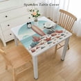 thumbnail image 2 of HAOXIT Rectangle Summer Surfing &amp; s,Wipeable Table Cloth Wrinkle-Free for Rectangle/Square/Party/Wedding, White, 2 of 7