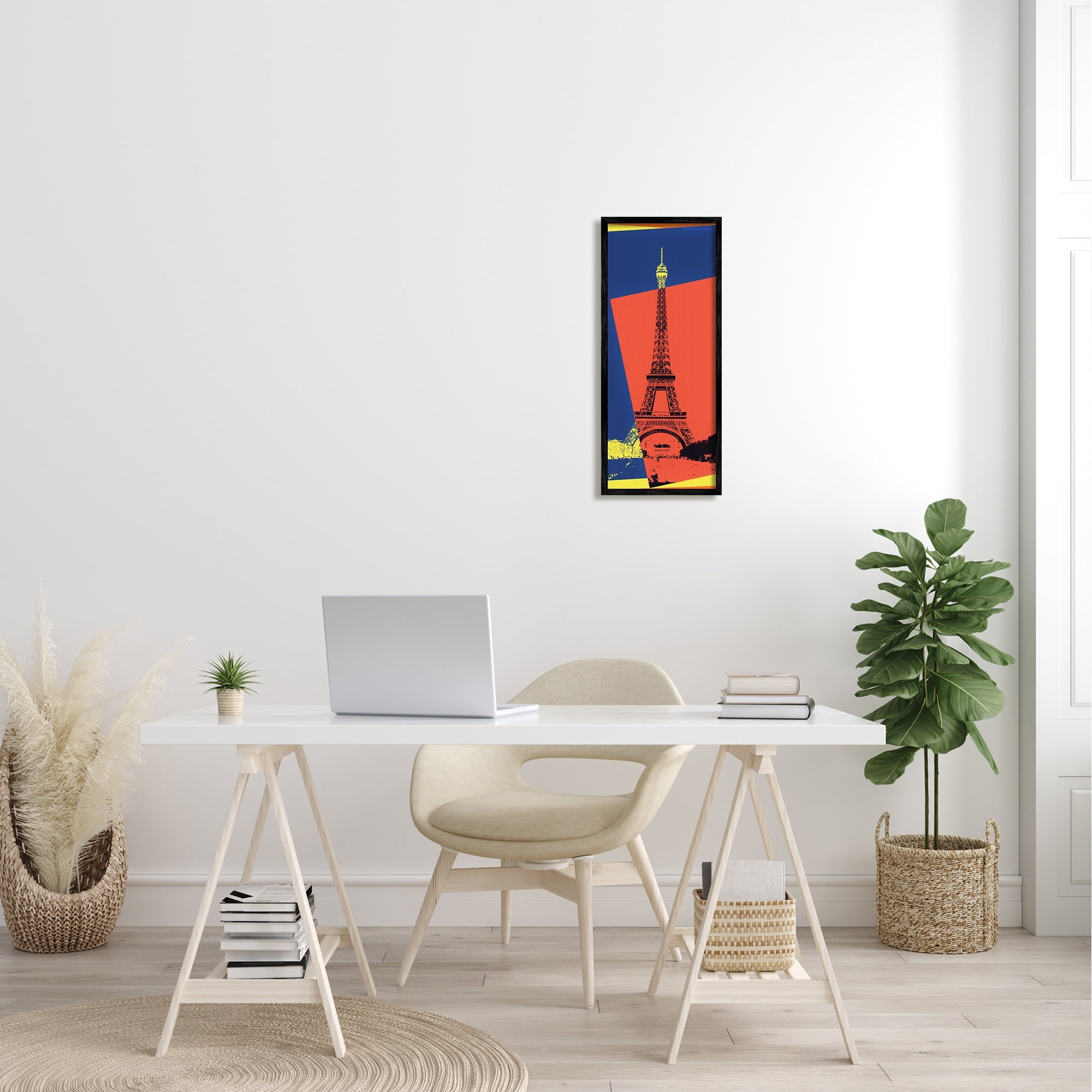 Stupell Industries Eiffel Tower Parisian Pop Art Travel Poster Collage,13 x 30, Design by Daniel Sproul