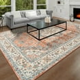 thumbnail image 3 of Ultrug Vintage Rugs Soft Accent Area Rug for Bedroom Living Room Home Decor Carpet,5'x7',Red, 3 of 7