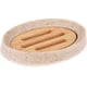 thumbnail image 1 of Soap Dishes With Drainage Holes - Natural Wooden Bamboo Soap Dish Holder With, 1 of 5