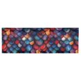 thumbnail image 6 of Yayeee Kitchen Valance Rod Pocket 54" x 18" Living Room Window Curtain, Purple Dragon Scales Pattern, 6 of 6