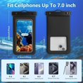 thumbnail image 3 of Waterproof Phone Pouch Case 2 pax for iPhone 17 16 Pro Max/15/14/13/12, IP68 Travel Cellphone Dry Bag Beach Cruise Ship Essentials Bags with Crossbody Lanyard,Black and White-7″, 3 of 14