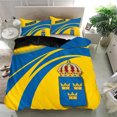 thumbnail image 1 of Escudo de armas de Suecia Juego de cama Cricket Rlt7, 1 of 5