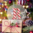 thumbnail image 4 of yulier 26 Initial Letters Christmas Ornaments, Personalized Christmas Candy Cane Initial Ornaments, Christmas Tree Decorations 3.9" Round Acrylic Hanging Pendant Christmas Gifts, 4 of 5