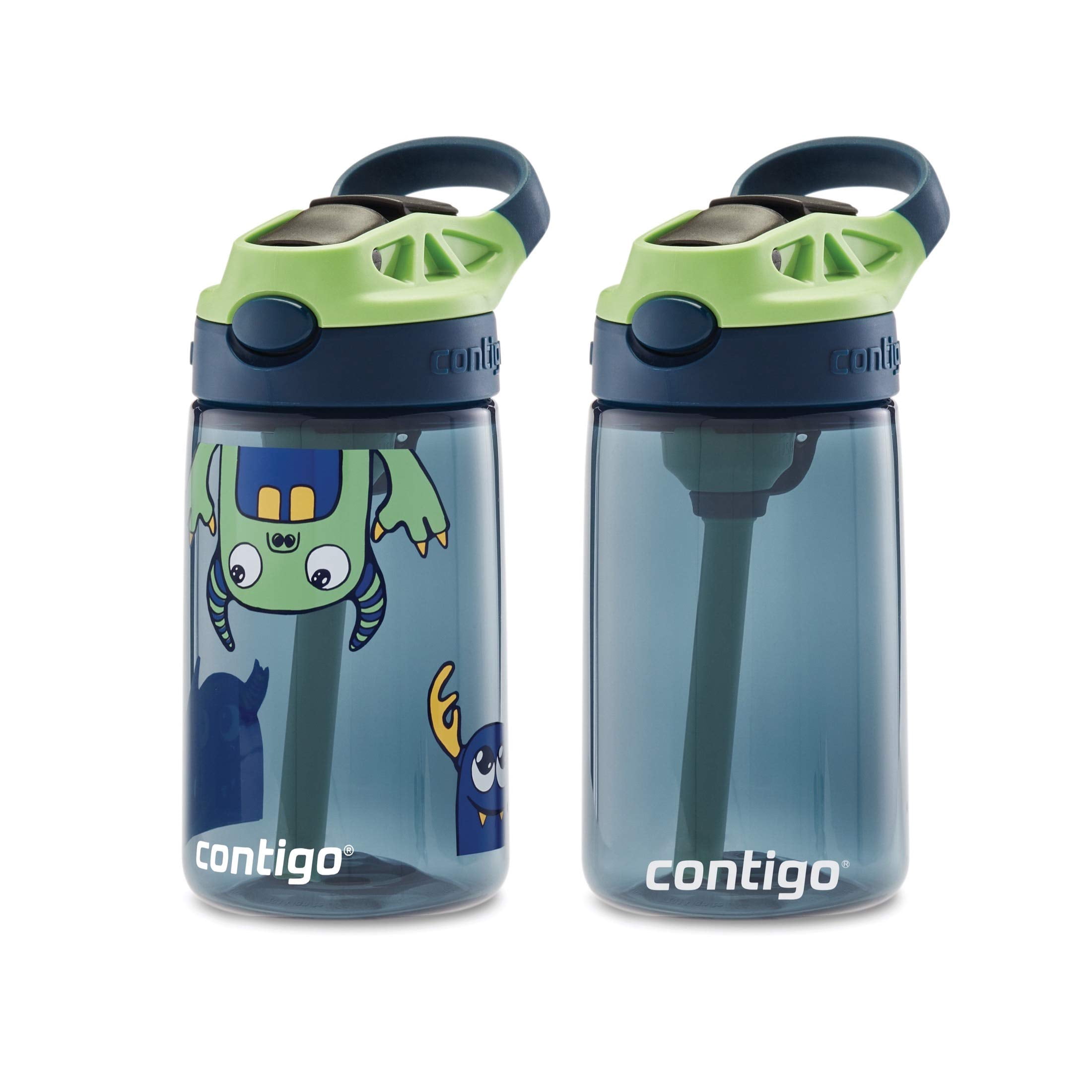 Contigo Kids 2-Pack Straw Water Bottle, 14 oz - Monsters
