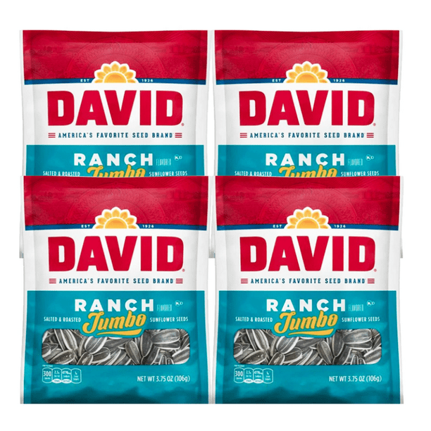Trul Sunflower Seeds Salted and Roasted Ranch Jumbo Flavor David Fun to