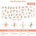 thumbnail image 2 of Colorful 41pcs Pink Flower Wall Stickers Green Leaves Wall Decals Peel and Stick Vinyl Wall Murals for Bedroom Home Flower Wall Decorations for Walls Windows Doors Furniture, 2 of 9