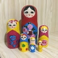 thumbnail image 2 of 6Pcs Hand Painted Wooden Russian Nesting Dolls Doll Toys Collections 2, 2 of 7