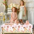 thumbnail image 2 of E 3pcs Fairy Party Tablecloth Decorations Fairy Birthday Party Supplies Table Cover Floral Flower Fairies Enchanted Wonderland Forest Garden Disposable Plastic Table cloth Baby Shower Favors for Girl, 2 of 12
