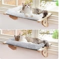 thumbnail image 4 of AMOSIJOY Cat Sill Window Perch Sturdy Hammock Window Seat with Cushion Bed Cover, Wood & Metal Frame for Large Cats, Easy to Adjust Cat Bed for Windowsill, Bedside, Drawer and Cabinet (M), 4 of 10